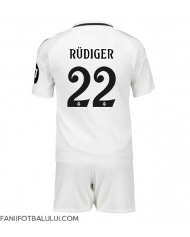 Real Madrid Antonio Rudiger #22 Echipament de Fotbal Replică 2024-25 Copii Acasa (+ Șorturi)